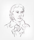 John Keats vector sketch illustration famous