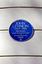 John Lennon Blue Plaque in London