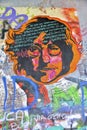 John Lennon Graffiti on Kampa Island, Prague,