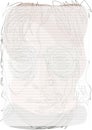 John Lennon One line art vector book page template background