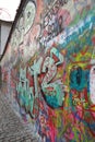 John Lennon Wall. Prague. Czech republic. Street art. Royalty Free Stock Photo