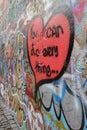 John Lennon Wall. Prague. Czech republic. Street art. Royalty Free Stock Photo