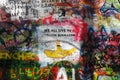 The John Lennon Wall. Prague. Czech republic. Street art. Royalty Free Stock Photo