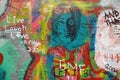 The John Lennon Wall. Prague. Czech republic. Street art. Royalty Free Stock Photo