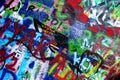 John Lennon wall in Prague graffiti Royalty Free Stock Photo