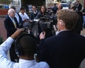 John McCain Talking With Media