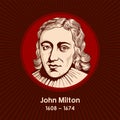 John Milton 1608-1674 was an English poet and intellectual. He wrote at a time of religious flux and political upheaval
