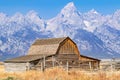 John Moulton Barn in autumn Royalty Free Stock Photo