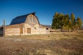 John Moulton Barn within Mormon Row Historic District in Grand Teton National Park, Wyoming - The most photographed barn Royalty Free Stock Photo