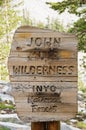 John Muir Wilderness Sign