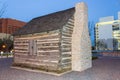 John Neely Bryan Cabin at Pioneer Plaza in Dallas, Texas