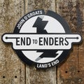 Land`s End to John O`Groats sign on wooden background. The nothermost part of mainland in Scotland