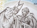 John Paul II with cardinal Wyszynski portrait