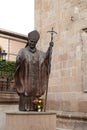 John Paul II statue at cathedral, Leon, Guanajuato