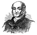 John Quincy Adams, vintage illustration