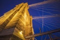 John A. Roebling Suspension Bridge in Cincinnati Royalty Free Stock Photo