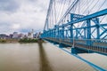 John A. Roebling Suspension Bridge Royalty Free Stock Photo