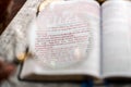 John 3:16 scripture with reading magnifying glasses Royalty Free Stock Photo