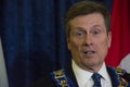 John Tory officially sworning in as Toronto's 65th mayor in City hall, Toronto, Canada.