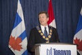 John Tory officially sworning in as Toronto's 65th mayor in City hall, Toronto, Canada.