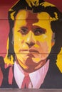 John Travolta street art in Cannes, French Riviera, France Royalty Free Stock Photo