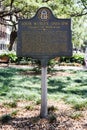 John Wesley Historical Placard in Savannah, GA Royalty Free Stock Photo