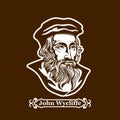 John Wycliffe. Protestantism. Leaders of the European Reformation Royalty Free Stock Photo