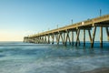 Johnnie Mercers Fishing Pier at sunrise in Wrightsville Beach east of Wilmington,North Carolina,United State. Royalty Free Stock Photo
