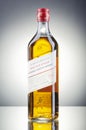 Johnnie Walker red rye finish blended whisky on gradient background.