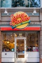 Johnny Rockets Restaurant Entrance at San Jose downtown in California Royalty Free Stock Photo