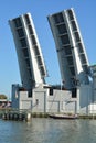 Johns Pass Draw Bridge open for a sail boat to return from the Gulf of Mexico