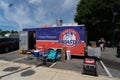 Blue Plum festival: Founders' Park: Broaster food vending trailer.