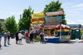 Blue Plum festival: Founders' Park: Food vending stands.