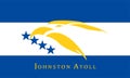 Johnston Atoll flag vector illustration isolated. Unincorporated territory of the United States.