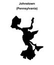 Johnstown outline map Royalty Free Stock Photo