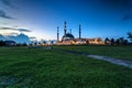 Johor Bahru, Malaysia - October 10 2017 : Mosque of Sultan Iskandar view during blue hour, Mosque Of Sultan Iskandar located at B Royalty Free Stock Photo