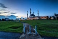 Johor Bahru, Malaysia - October 10 2017 : Mosque of Sultan Iskandar view during blue hour, Mosque Of Sultan Iskandar located at B Royalty Free Stock Photo