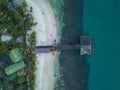 JOHOR, MALAYSIA - Nov 21, 2017: Aerial Photo of Pulau Rawa,Mersing Johor Royalty Free Stock Photo
