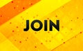 Join abstract digital banner yellow background