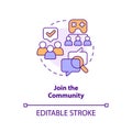 Join community concept icon