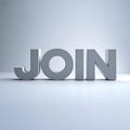 Join 3D text effect isolated on a background Royalty Free Stock Photo