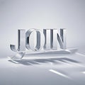 Join 3D text effect isolated on a background Royalty Free Stock Photo