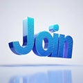 Join 3D text effect isolated on a background Royalty Free Stock Photo