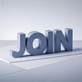 Join 3D text effect isolated on a background Royalty Free Stock Photo