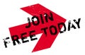 Join Free Today rubber stamp Royalty Free Stock Photo