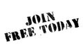 Join Free Today rubber stamp Royalty Free Stock Photo