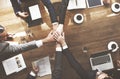 Join Hands Partnership Agreement Meeting Corporate Concept Royalty Free Stock Photo