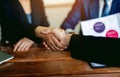 hands to do business Business alliances, cooperation, synergy, unity, teamwork and sustainable business success Royalty Free Stock Photo