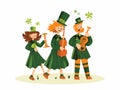 Celebrating St. Patrick\'s Day - Illustration of Festive Parade