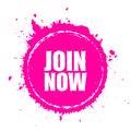 Join now bursting icon